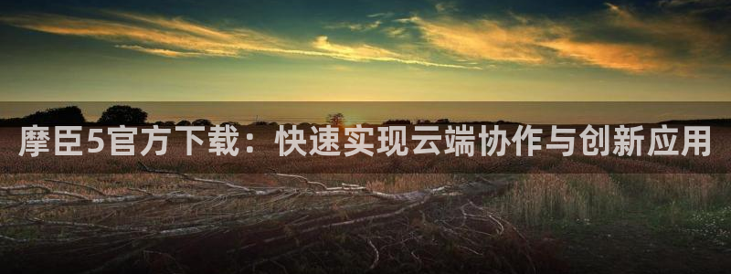 大满贯app苹果下载：摩臣5官方下载：快速实现云端协作与创新应用