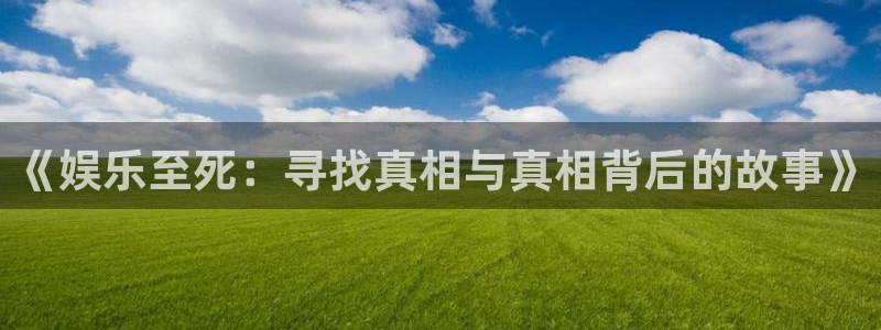 大满贯app苹果下载：《娱乐至死：寻找真相与真相背后的故事》
