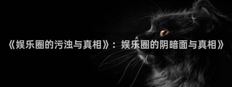 大满贯官网入口下载：《娱乐圈的污浊与真相》：娱乐圈的阴暗面与真相》